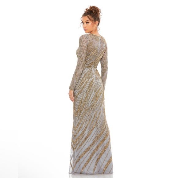 Embellished long sleeve gown - Picture 3 of 4